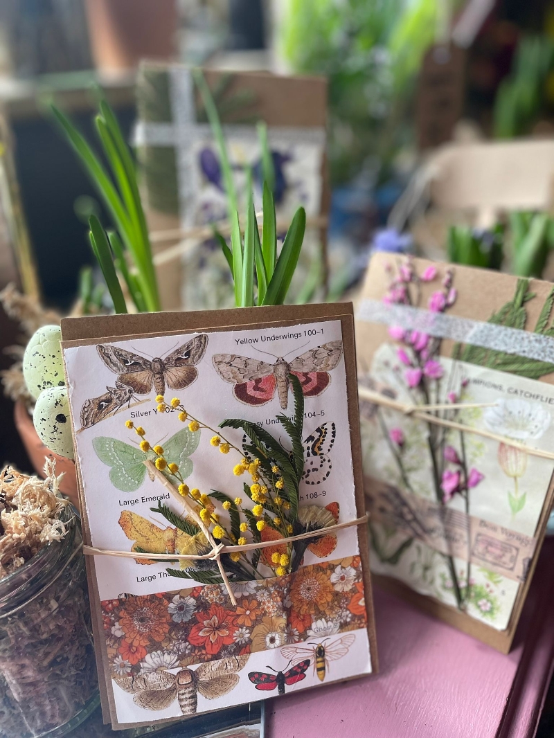 Hand Press Flower Cards