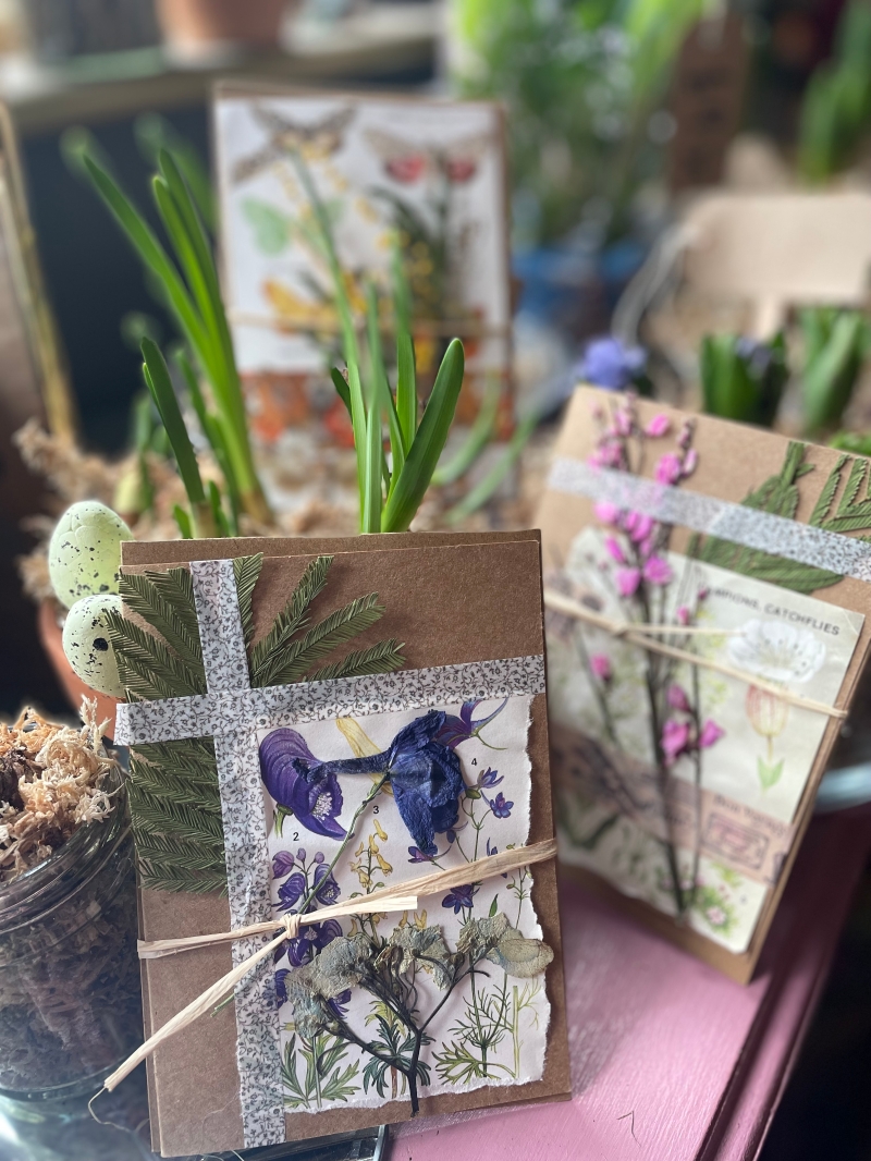 Hand Press Flower Cards